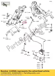 Kawasaki 110562302 soporte - Lado inferior