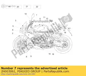 Piaggio Group 2H003061 naklejka na praw? i lew? tyln? owiewk? ?1100 rr? - Dół