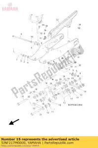 yamaha 5JNF217M0000 arm 1 - Onderkant