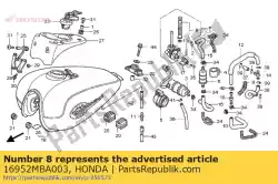 zeefset, brandstofzeef van Honda, met onderdeel nummer 16952MBA003, bestel je hier online: