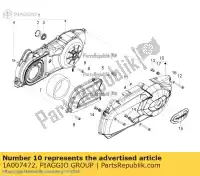 1A007472, Piaggio Group, deckel piaggio mp zapta1100, zapta19l 300 2016 2017 2018, Nowy