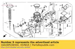 Here you can order the screw set b from Honda, with part number 16028MZ8H00: