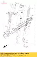 56P231021000, Yamaha, front fork assy (l.h) yamaha xt 660 2012 2015, New