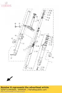 yamaha 5DSF31440000 sceller la poussière - La partie au fond