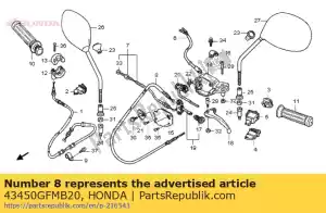 honda 43450GFMB20 cable comp,rr brk - Bottom side