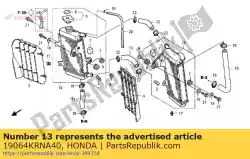 Aqui você pode pedir o mangueira d, água em Honda , com o número da peça 19064KRNA40: