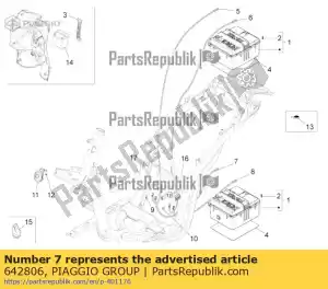 Piaggio Group 642806 battery negative cable - Bottom side