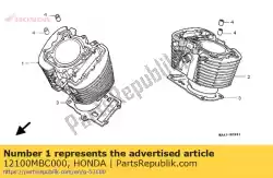 Qui puoi ordinare cilindro comp, fr da Honda , con numero parte 12100MBC000: