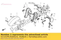 Here you can order the fender a, fr. *nh1z * from Honda, with part number 61101MCA000ZA: