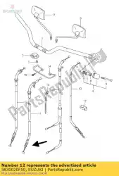 kabel, thro van Suzuki, met onderdeel nummer 5830020F50, bestel je hier online: