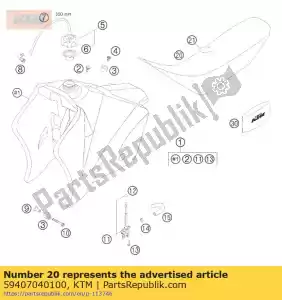 ktm 59407040100 siège mxc sans logo ktm 05 - La partie au fond