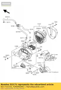 kawasaki 921710332 abrazadera vn2000-a1h - Lado inferior