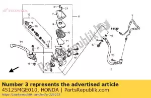 Honda 45125MGE010 pipe comp. a, fr. brake - Bottom side