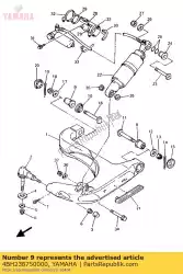 Ici, vous pouvez commander le palier plan, direction inférieure auprès de Yamaha , avec le numéro de pièce 4BH238750000: