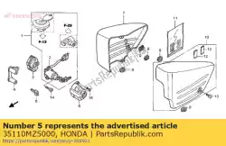 Here you can order the cover, combination switch from Honda, with part number 35110MZ5000: