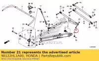 90122HL1A00, Honda, tornillo, brida, 12x70 honda  700 1000 2017 2018 2019 2020, Nuevo