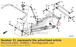 honda 90122HL1A00 parafuso, flange, 12x70 - Lado inferior