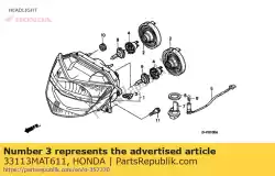 Here you can order the pipe, cp from Honda, with part number 33113MAT611: