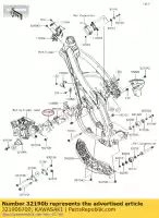 321900700, Kawasaki, wspornik silnika, upp, prawy kawasaki kx  f kx450f 450 , Nowy