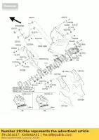 391561617, Kawasaki, pad, zijbekleding, rechts, c zx600-g1 kawasaki zx 600 1998 1999 2000 2001 2002, Nieuw