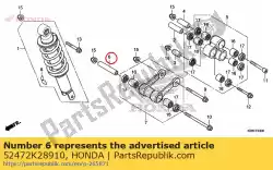 geen beschrijving beschikbaar van Honda, met onderdeel nummer 52472K28910, bestel je hier online: