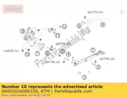 Qui puoi ordinare consolle cavalletto laterale nero 09 da KTM , con numero parte 6900302600033S: