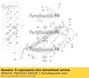 Piaggio Group 899104 quadra - Lado inferior