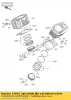 130020023, Kawasaki, piston-piston vn1700c9f kawasaki vn vulcan 1700 2009 2010 2011 2012 2013 2014 2015 2016, Nouveau