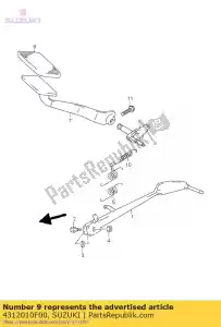 suzuki 4312010F00 brazo comp, freno - Lado inferior