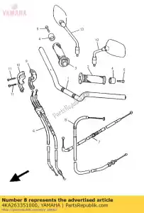 yamaha 4KA263351000 câble, embrayage - La partie au fond