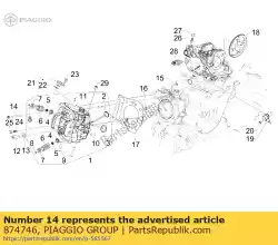 Qui puoi ordinare vite con flangia m6x90 da Piaggio Group , con numero parte 874746: