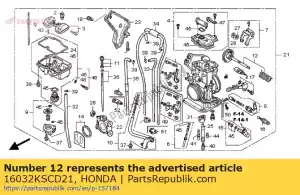 Honda 16032KSCD21 conjunto de composição de eixo, t - Lado inferior