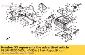 Honda 81166MN5000ZA knop, achterzak * type 1 - Onderkant