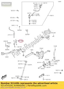 kawasaki 92145Y039 spring,brake pedal kvf300ccf - Bottom side