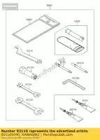 921101040, Kawasaki, chave de ferramenta, gancho e caixa ar80-a1 kawasaki c6 united kingdom c7 europe uk nl gr sa c7 united kingdom c8 united kingdom gpz klf 50 80 300 1100 1988 1989 1990 1995 1996 1998 2000 2001 2002 2003 2004 2005 2006, Novo