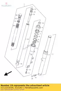suzuki 5112103D00 bussola, cursore - Il fondo