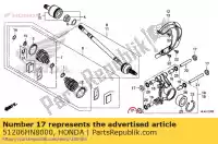 51206HN8000, Honda, nasadka, pivot, 10x32 honda  trx 650 680 700 1000 2003 2004 2005 2006 2007 2008 2009 2010 2011 2012 2017 2018 2019 2020, Nowy