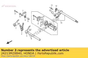 Honda 24213MZ8B40 fork,l gear shift - Bottom side