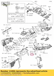 kawasaki 110562054 support, boîte à fusibles, abs zx636fdf - La partie au fond