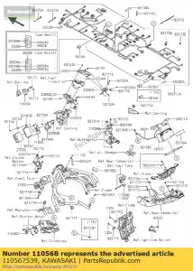 Kawasaki 110567539 support, vitesse roue rr s - La partie au fond