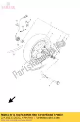 Aquí puede pedir eje, rueda de Yamaha , con el número de pieza 2JX251810000: