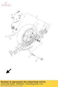 yamaha 2JX251810000 eje, rueda - Lado inferior