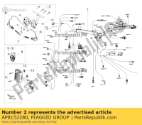 AP8152280, Aprilia, parafuso c / flange m6x25, Novo