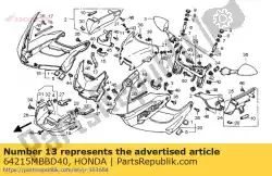 Aqui você pode pedir o fique a, r. Capuz superior em Honda , com o número da peça 64215MBBD40: