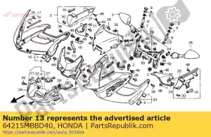 honda 64215MBBD40 fique a, r. capuz superior - Lado inferior