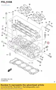 suzuki 1111515H70 guide,valve os - Bottom side