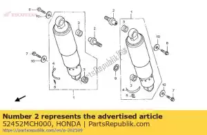 honda 52452MCH000 boulon, rr. coussin - La partie au fond