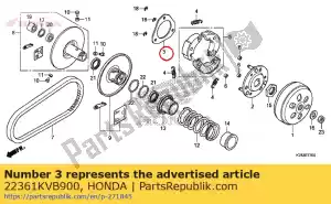 Honda 22361KVB900 plate, clutch side - Bottom side