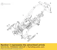 6533145, Piaggio Group, sous-châssis arrière avec u.p. gilera gp 800 2007 2009, Nouveau