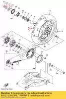 B602533800P0, Yamaha, Rueda de fundición, trasera yamaha  mt 1000 2016 2017 2018 2019 2020 2021, Nuevo